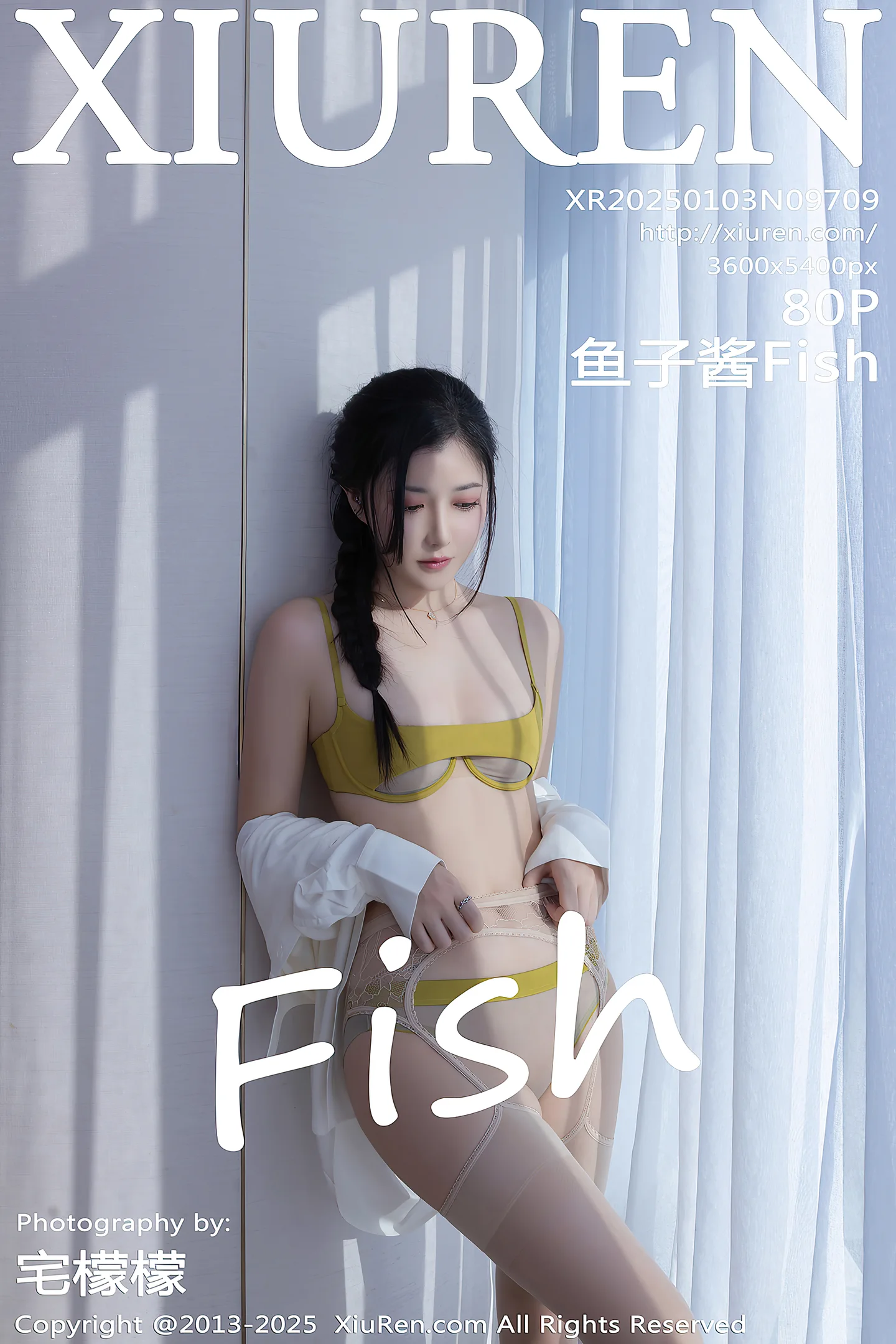 [XiuRen秀人网]No.9709_模特鱼子酱Fish白衬衫露性感内衣配肉丝吊袜秀曼妙身材诱惑写真80P-秀人网 - XiuRen.Space